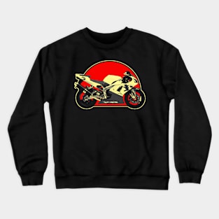 1998 Yamaha YZF-R1 Retro Red Circle Motorcycle Crewneck Sweatshirt